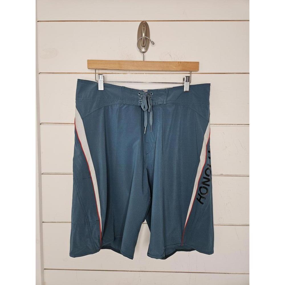 NWT Honolua Unlimited Series size 34 blue board swim shorts